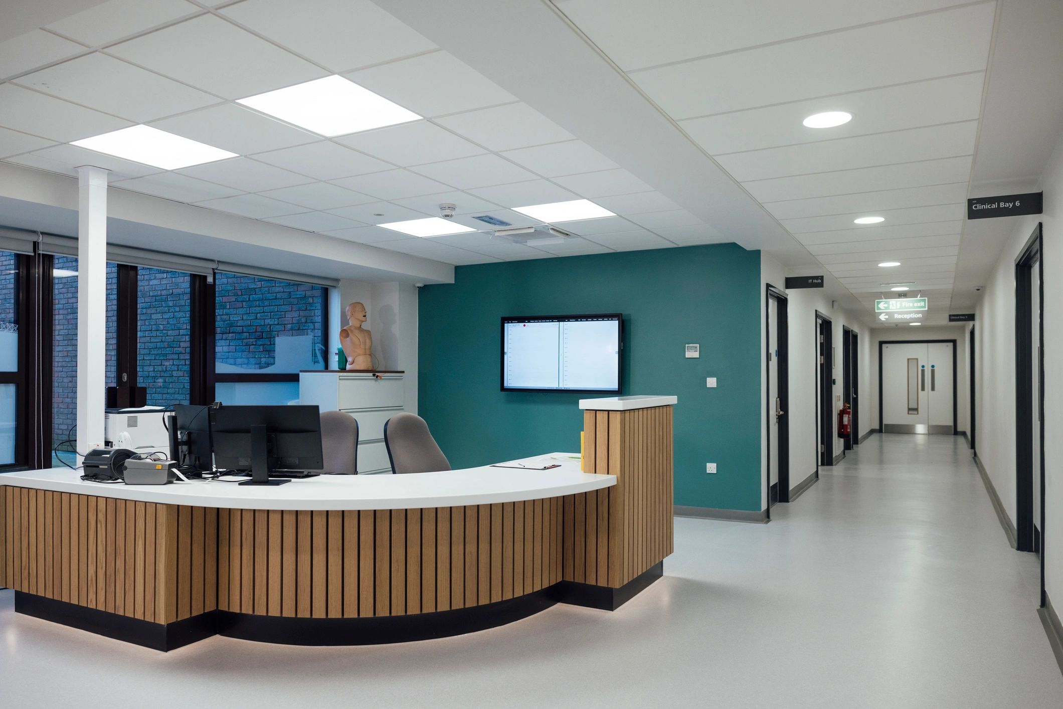 Modern wellness clinic reception area